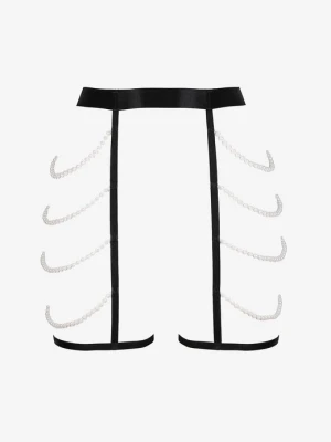 Pas z elastycznych taśm z perłami po bokach Pearls Of The Night Poupee Marilyn