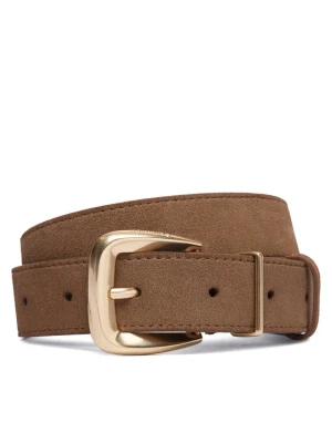 Pasek Calvin Klein Hw End Tip Buckle Suede 30Mm LV04F7114G Brązowy