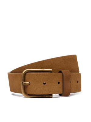 Pasek Calvin Klein Round Buckle Suede 35Mm Fixed LV04D7070G Brązowy