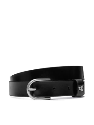 Pasek Calvin Klein Rounded Buckle Ck Loop 25Mm LV04F7107G Czarny