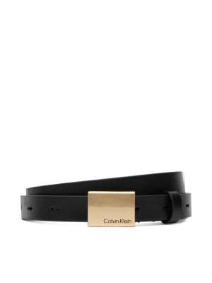 Pasek Calvin Klein Titlecase Plaque Belt 20Mm LV04F7089G Czarny