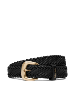 Pasek Damski Calvin Klein Braided Logo Buckle 25Mm LV04F7087G Czarny