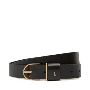 Pasek Damski Calvin Klein Ck Metal Loop Round Buckle 25Mm LV04F7039G Czarny
