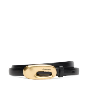 Pasek Damski Calvin Klein Elongated Chucnhy Buckle 15Mm LV04F7022G Czarny