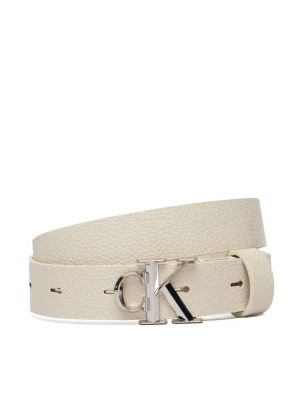 Pasek Damski Calvin Klein Facet Ck Buckle Pebble LV04F7060G Kremowy