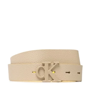 Pasek Damski Calvin Klein Jeans Mono Hardware Leather Belt 2.5mm K60K610365 Złoty