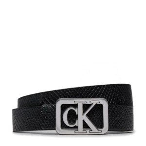 Pasek Damski Calvin Klein Jeans Mono Plaque Rev Lthr Belt 25Mm K60K611487 Czarny