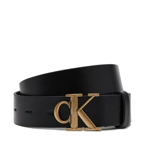 Pasek Damski Calvin Klein Jeans Monogram Placque Buckle 30Mm LV04K7002G Czarny