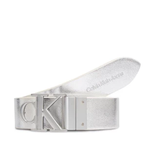 Pasek Damski Calvin Klein Jeans Round Mono Pl Rev Lthr Belt 30Mm K60K611489 Biały