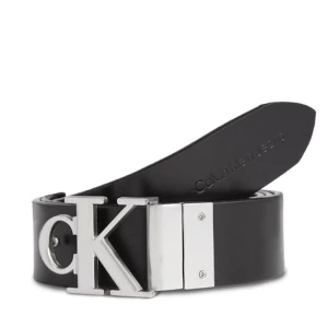 Pasek Damski Calvin Klein Jeans Round Mono Pl Rev Lthr Belt 30Mm K60K611489 Black/Black 01B