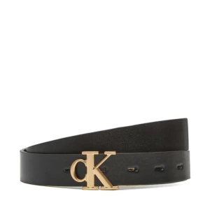 Pasek Damski Calvin Klein Monogram Plaque Buckle 25Mm Rev LV04K7005G Czarny