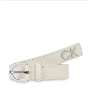 Pasek Damski Calvin Klein Re-Lock Rnd Bckl Blt W/Tip K60K611103 Dk Ecru PC4