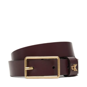 Pasek Damski Calvin Klein Square Buckle Ck Loop 25Mm LV04F7050G Bordowy