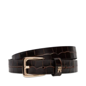 Pasek Damski Tommy Hilfiger Th Libre 2.5 Croc AW0AW17975 Brązowy