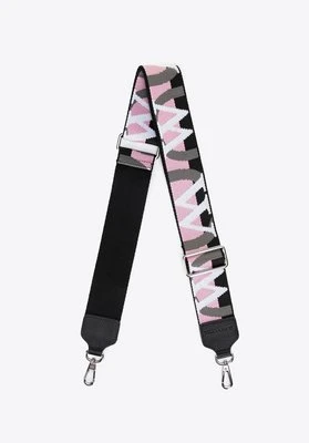 Zdjęcie produktu Pasek do torebki z wyszywanym logo czarno - różowy Wittchen