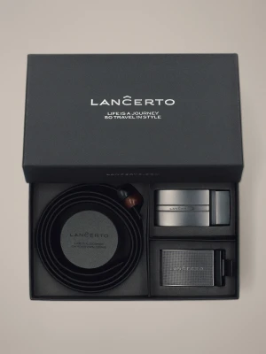 Pasek Dwustronny Brązowo-Czarny z Wymiennymi Klamrami Gale Lancerto