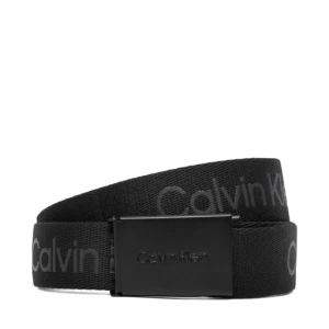Pasek Dziecięcy Calvin Klein Calvin Logo Canvas Belt IU0IU00667 Czarny
