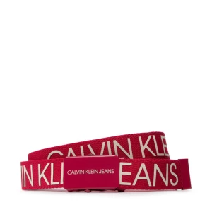 Pasek Dziecięcy Calvin Klein Canvas Logo Belt IU0IU00125 Czerwony Calvin Klein Jeans