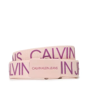 Pasek Dziecięcy Calvin Klein Jeans Canvas Logo Belt IU0IU00125 Różowy