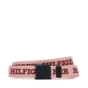 Pasek Dziecięcy Tommy Hilfiger Corporate Hilfiger Webbing Belt AU0AU01740 Różowy