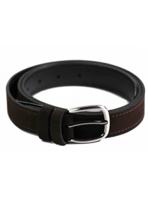 PASEK KMG - BRĄZOWY ZAMSZ DAMSKI