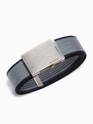 Pasek męski parciany dwukolorowy - szary Ombre Clothing