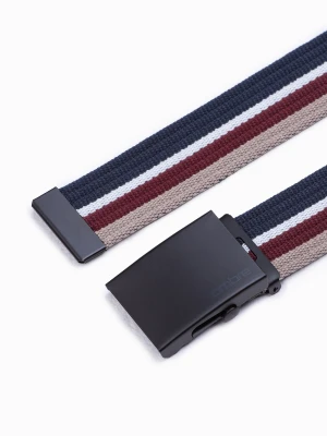 Pasek męski parciany - granatowy V1 Ombre Clothing