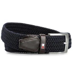 Pasek Męski Tommy Hilfiger New Adan Belt 3.5 AM0AM02801 Granatowy