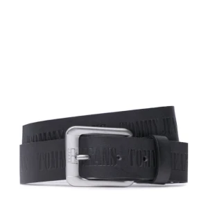 Pasek Męski Tommy Jeans Tj Heritage Leather Adj 3.5 AM0AM10908 Czarny