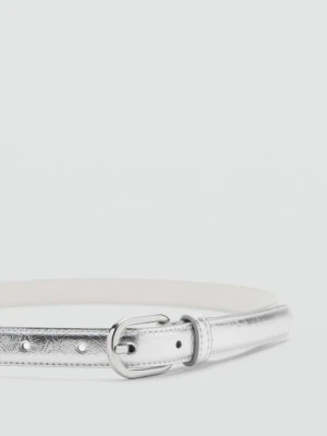 Pasek metalowa klamra srebrny - Kobieta - - MANGO