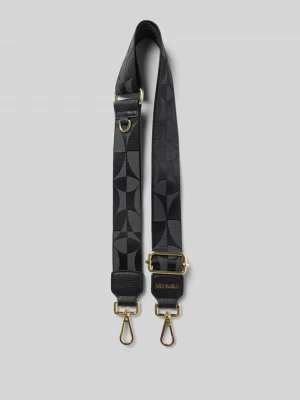 Pasek na ramię z detalami z logo model 'Iconic Strap' Hey Marly Czarny