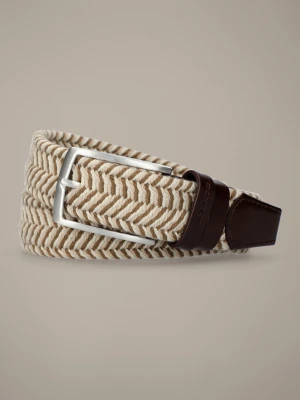 Pasek Pleciony Beżowy Twain 3 Lancerto