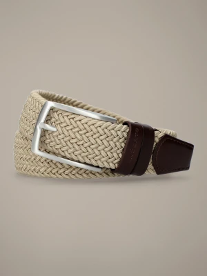 Pasek Pleciony Beżowy Twain 6 Lancerto