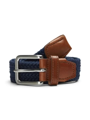 Pasek pleciony Jack&Jones granatowy