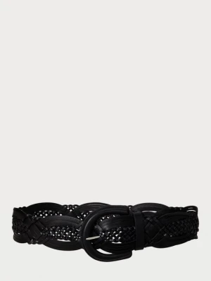 Pasek pleciony Lauren Ralph Lauren czarny