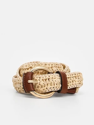Pasek pleciony Michael Kors koniakowy