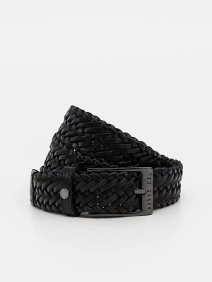 Pasek pleciony Ted Baker czarny