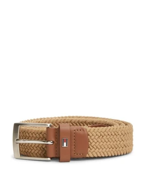 Pasek pleciony Tommy Hilfiger beżowy
