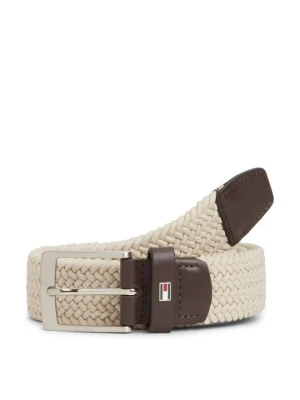 Pasek pleciony Tommy Hilfiger beżowy