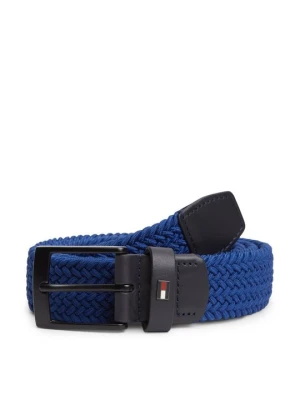 Pasek pleciony Tommy Hilfiger niebieski