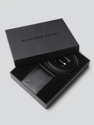 Pasek plus portfel - zestaw 04000A90BRA Giacomo Conti