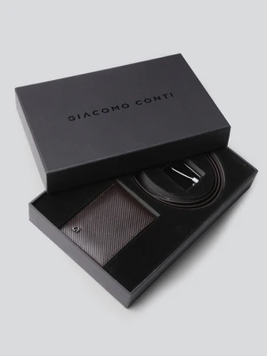 Pasek plus portfel - zestaw 04002A80BRA Giacomo Conti