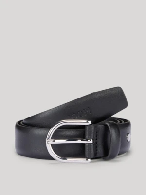 Pasek skórzany w kolorze czarno-srebrnym Joop