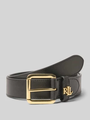 Pasek skórzany z aplikacją z logo Lauren Ralph Lauren