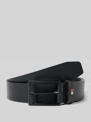 Pasek skórzany z aplikacją z logo Tommy Hilfiger