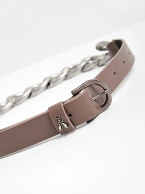 Pasek skórzany z łańcuchem PATRIZIA PEPE