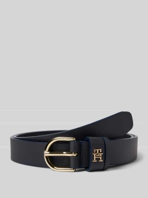 Pasek skórzany z monogramem z logo Tommy Hilfiger