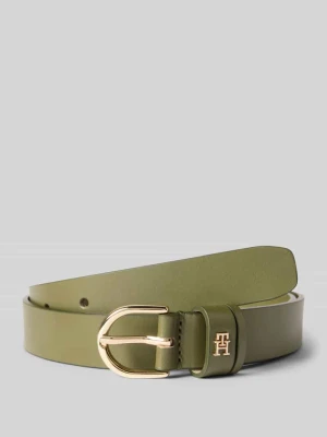 Pasek skórzany z monogramem z logo Tommy Hilfiger