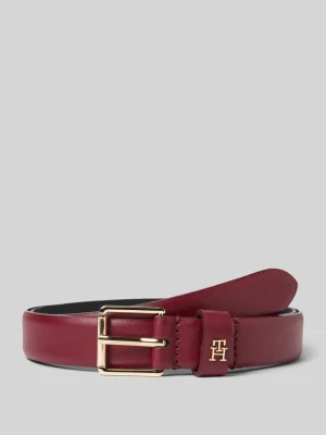 Pasek skórzany z prostokątną sprzączką Tommy Hilfiger