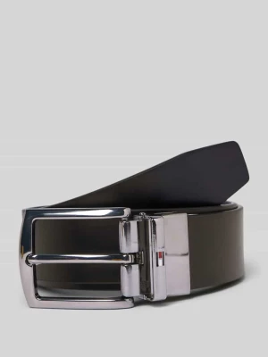 Pasek skórzany z wytłoczonym logo Tommy Hilfiger